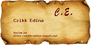 Czikk Edina névjegykártya