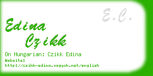 edina czikk business card